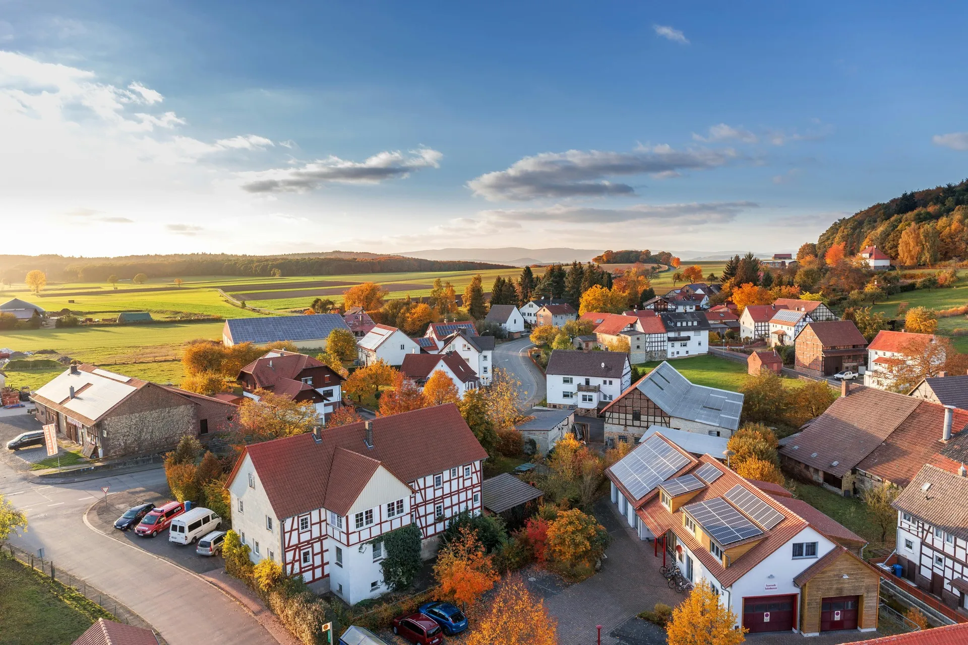 Solaranlage auf einem Mietshausdach